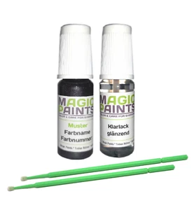 Lackstift Set geeignet für Peugeot, Farbnummer: EVL Platinium Grau + Klarlack - Bild 1 von 2