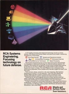 RCA Missile and Surface Radar AEGIS Cruiser Moorestown NJ Vintage Print Ad 1984 - Picture 1 of 5