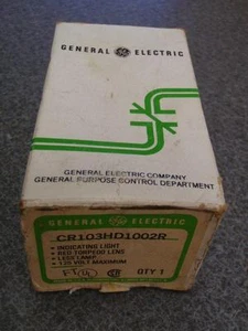 General Electric - CR103HD1002R - Luce Indicatrice Lente Torpedo Rosso *NUOVO CON SCATOLA* - Foto 1 di 1