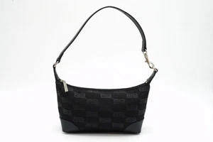 Balenciaga BB Semi Schultertasche Zubehör Tasche Logo Nylon Schwarz 6669h2 - Bild 1 von 10