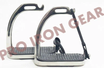 PRO IRON GEAR 4/4.25/4.50/4.75/5 INCH PEACOCK HORSE STIRRUPS EQUESTRIAN FILLIS POLISH STIRRUPS