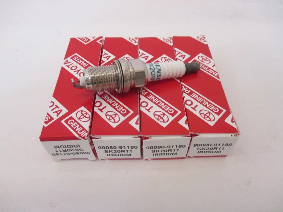 TOYOTA OEM FACTORY IRIDIUM SPARK PLUG SET 2002-2006 CAMRY 2.4 90080-91180 - Image 1 of 1
