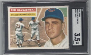 Tarjeta de béisbol 1956 Topps #25 Ted Kluszewski Cincinnati Reds graduada SGC 3,5 WB - Imagen 1 de 2