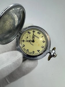 Vintage USSR Soviet Era Russia Pocket Watch Molnija Cal.3602 Mechanical 18 Jewel - Picture 1 of 11