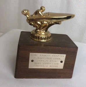 Vintage 1978 Racing Boat Trophy Outboard Motor Club with Base & Plaque 9.9.1978 - Bild 1 von 12