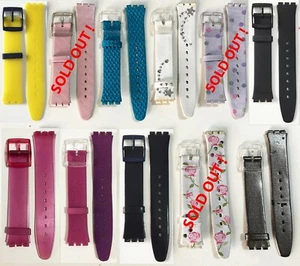 SWATCH ORIGINAL BAND ARMBÄNDER - HAUTMODELLE 16MM SELTEN LEDER / Kautschuk! #2005 - Bild 1 von 16