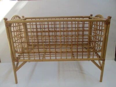 CULLA LETTINO BIMBI RATTAN CM 105X55X80H VIMINI - Immagine 1 di 4