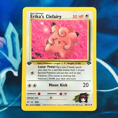Erika's Clefairy - 40/132 - 1st Edition Gym Challenge Set - Pokemon Card - NM - Image 1 of 4