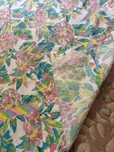 2 Vorhang Paneele Rosa Mehrfarbig Tropische Baumwolle 93"X50" - Bild 1 von 13