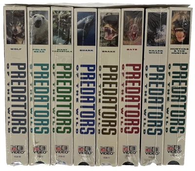 VHS Predators of the Wild Time Life Lot 8  SEALED  Hunter Animal Survival Fear - Image 1 of 4