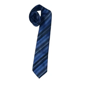 Corbata Giorgio Armani Azul Rayas Seda Lujo Italiana Ropa de Hombre Moda - Imagen 1 de 7