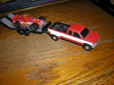 Chevy Ertl 1/64 años 90 doble cabina extendida y remolque con stock modificado auto envío gratuito Foto 1 de 4