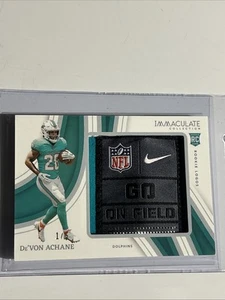 Devon Achane 2023 Immaculate Rookie Logos Nike Tag Laundry 1/5 NFL On... - Bild 1 von 24