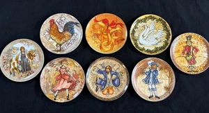 "8 platos Pottery Barn 12 días de Navidad 7,25"" 3 5 7 8 9 10 11 12 sala de postres" - Imagen 1 de 11