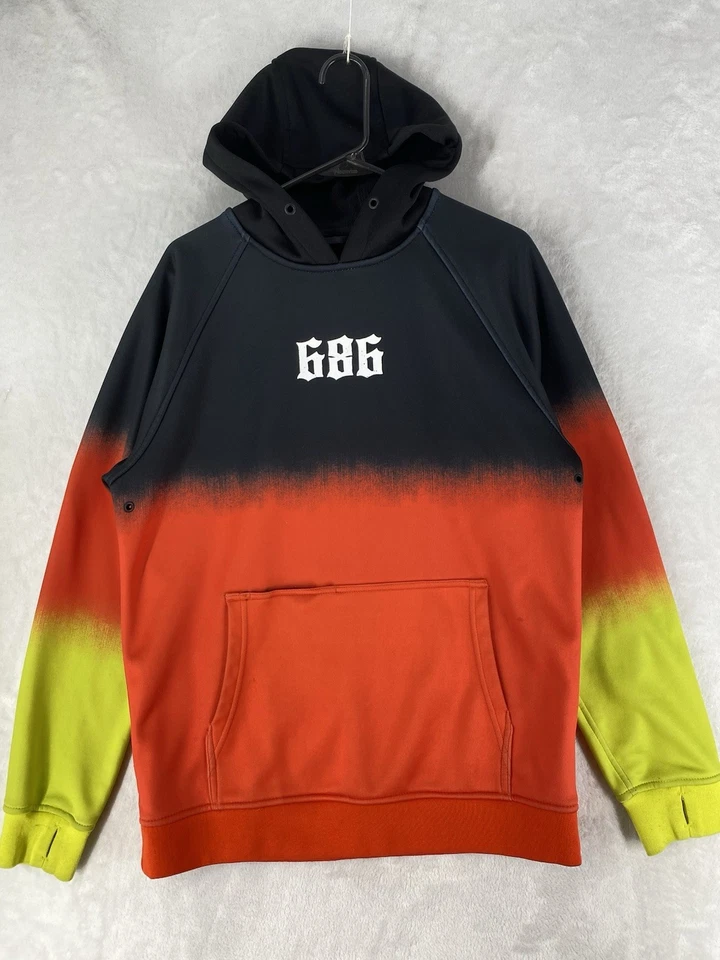 686 男式 Knockout 粘合羊毛套衫滑雪帽衫浸染 - 中号 — 第 1/4 张图片