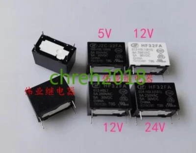 5 PCS NEW IN BOX HF HF32FA 024-HSL1 Power Electromagnetic Relay - Image 1 of 3