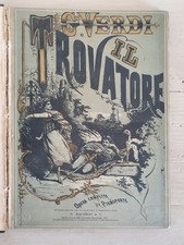 Antico spartito musicale Il Trovatore di Giuseppe Verdi Edizioni Ricordi