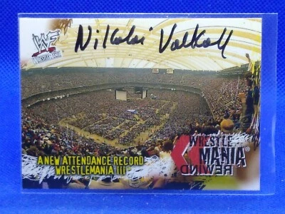 AUTOGRAPH Nikolai Volkoff 2001 Fleer WWF WrestleMania III #84 - Image 1 of 2