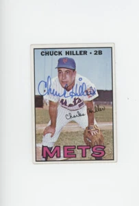 Chuck Hiller New York Mets signed 1967 Topps card 198 AW Authentic - Picture 1 of 2