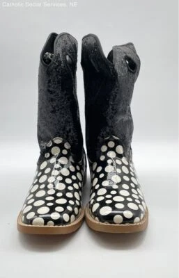 Botas vaqueras Blazin Roxx plateadas y negras brillantes para niñas - talla 5,5 Foto 1 de 4