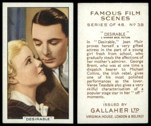 Desirable #38 Famous Film Scenes 1935 Gallaher Ltd Card