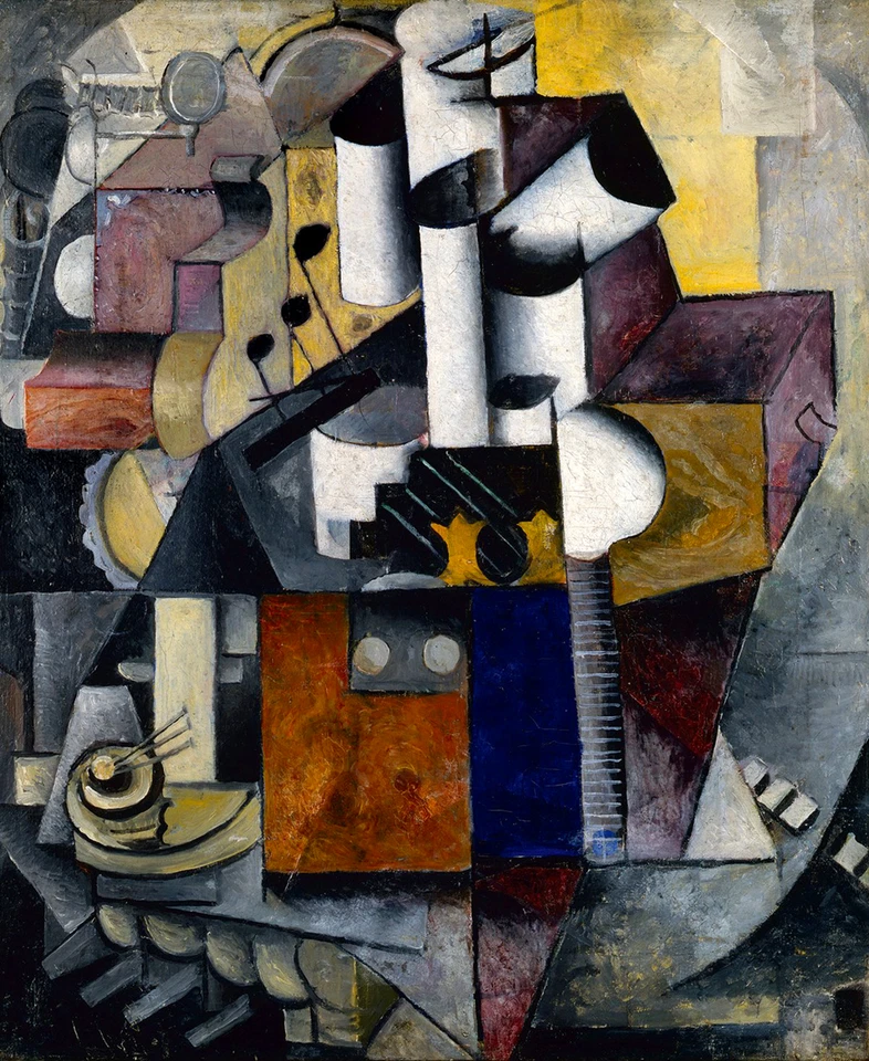 KAZIMIR MALEVICH MUSICAL INSTRUMENT  FUTURISM  ART GICLEE PRINT FINE CANVAS - Image 1 of 1