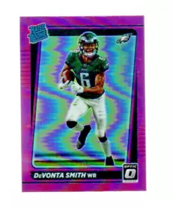 2021 Donruss Optic #205 DeVonta Smith Pink RATED ROOKIE RC - Picture 1 of 2