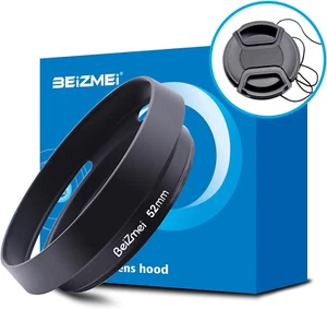 52Mm Lens Hood,52Mm Metal Camera Lens Hood Compatiable All Brands Ø Lenses with - Picture 1 of 12