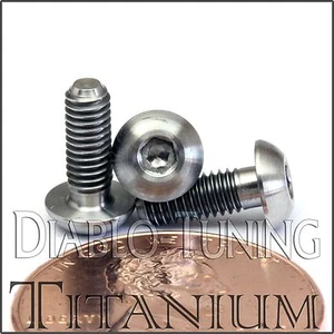 Titanium M3 x 8mm - DIN 9427 Button Head Socket Cap Screw - BHCS - Ti Hex Allen - Picture 1 of 2