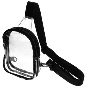 Crossbody Sling Shoulder Pack Clear Bag Men Sports Storage Travel - Picture 1 of 12