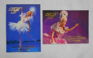 #D338.  1997  PRIMA BALLERINA BARBIE CARD PAIR MOUNTED, PBB1 & PBB2 - Picture 1 of 2