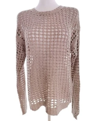 BLANKNYC  T. S Gris Suéter Algodón Manga larga Punto abierto Tejer - Imagen 1 de 4