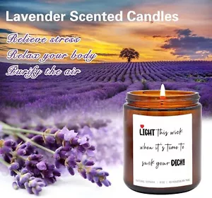 Funny Jar Candle 9oz Lavender Scent Valentine's Day Gift For Him 45H Burn Time - Picture 1 of 8