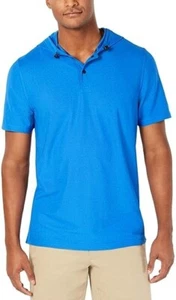 Club Room Men's Hooded Polo SIZE L - Color: Seaport - Picture 1 of 2