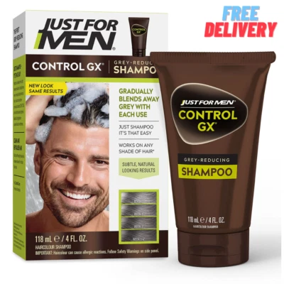 Men's Control GX Grey-Reducing Shampoo,Gradual Color for Stronger Hair, 4 Fl Oz - Image 1 of 4