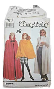 Capa o capa Simplicity 7016 patrón de costura damas PT-XL nuevo sobre dañado - Imagen 1 de 5