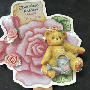 Enesco Cherished Teddies Rose Pins/Earrings #203033 Rare Cute New - Picture 1 of 5