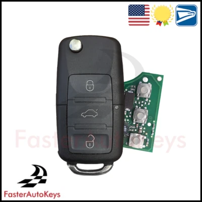 Llave remota sin llave genuina OEM VW Volkswagen 2002-2005 con número de pieza AM/DC Foto 1 de 4