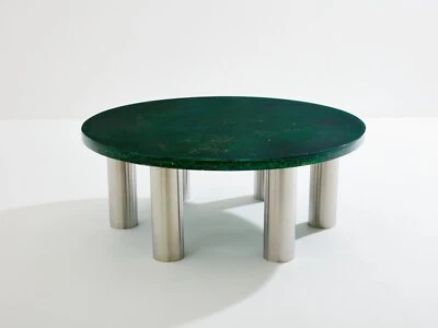 Marie-Claude De Fouquières table basse résine fractale 1970 - Photo 1/4