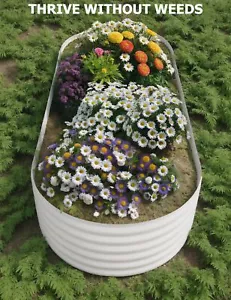 Garden Bed 8x4x1.5 ft Galvanized Raised Planter Box Outdoor for Vegetable Flower - Picture 1 of 7