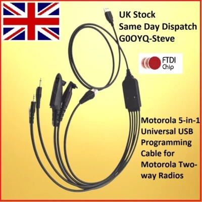 Motorola 5-in-1 Universal USB Programming Cable for Motorola Two-way Radios - Image 1 of 4