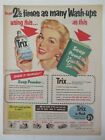 Vintage Australian Advertising 1956 Ad Trix Washing Detergent Housewife Art
