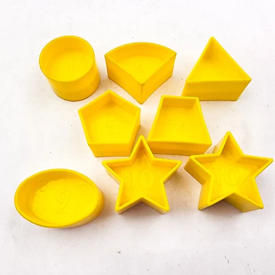 Tupperware Shape O Ball Sorter Yellow Shapes Shape Lot of  8 Replacement WEAR - Image 1 of 4