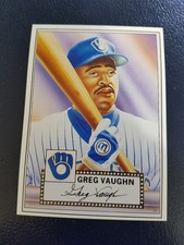 Greg Vaughn Milwaukee Brewers #3 1990 SCD Baseball Card Price Guide White Border