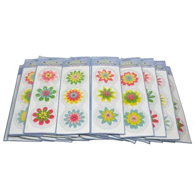 FOREVER IN TIME FLORAL EMBELLISHMENTS 3D FELT TRIPLE LAYER WITH GEM - LOT OF 37 - Image 1 of 4