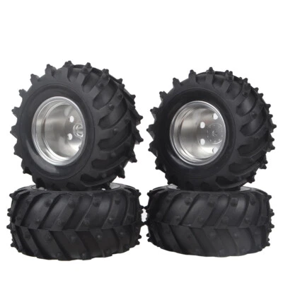 RC Tires Aluminum BeadLock Rims for Tamiya Blackfoot ORV Monster Beetle Blaster - Image 1 of 4