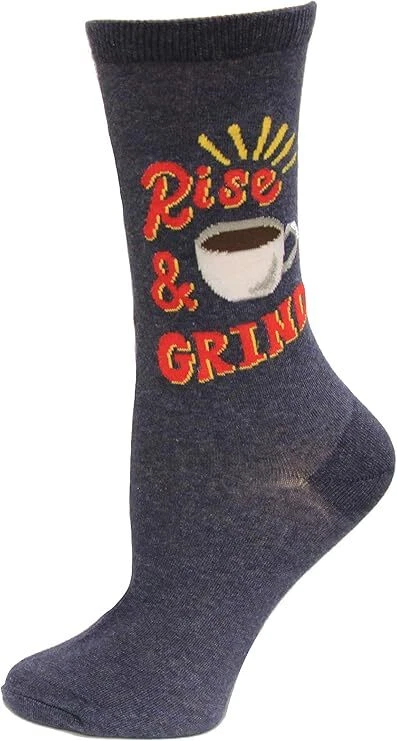 Hotsox Rise And Grind Socks, Denim Heather, 1 Pair, Women Shoe 4-10 - Image 1 of 1