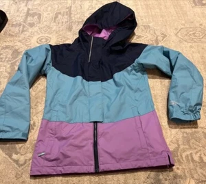 Columbia Jacket Girls Sz Medium Blue Purple Hooded Coat Youth Kids - Picture 1 of 6