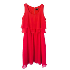 SLNY SL Fashions New York Dress Sz 10 - Flounced Top, Chiffon, Stunning Red!