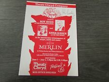 Hand Signed the Birth of Merlin Theatr Clwyd Company Festival Theatre Flyer